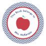 Teacher's Apple Personalized Bookplate Stickers