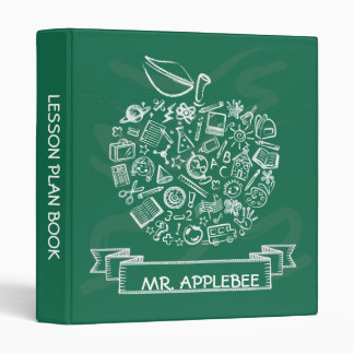 Teachers Apple School Doodles Binder
