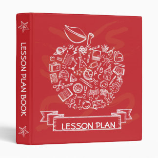 Teachers Apple School Doodles Binder