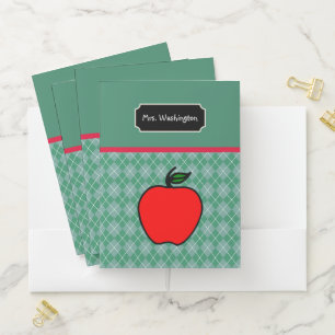 Teacher's Apple School Folders