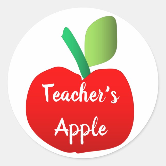 Teacher's Apple Sticker (Front)