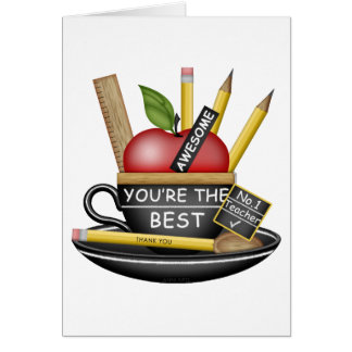 Teacher's Apple Teacup Card
