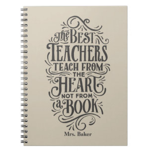 Teacher's Appreciation Best Notebook Custom Gift