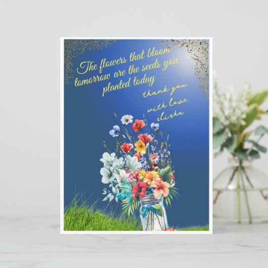 Teacher's appreciation gift card (Standing Front)