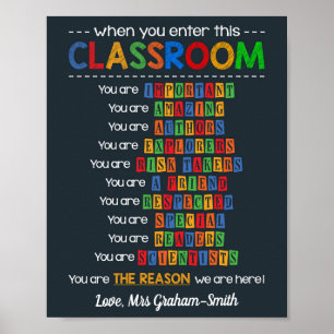 Teacher's Appreciation Gift Motivation Classroom Poster