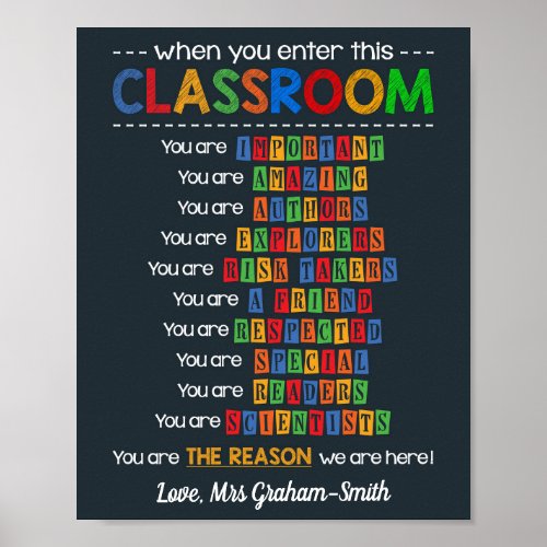 Teachers Appreciation Gift Motivation Classroom Poster