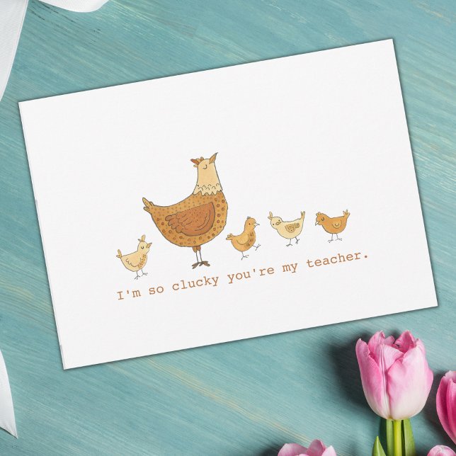 Teacher's Appreciation Hen and Chicks Funny Card (Creator Uploaded)
