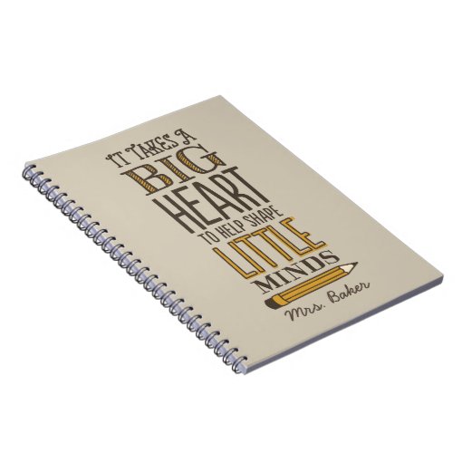 Teacher's Appreciation Notebook Custom Gift | Zazzle