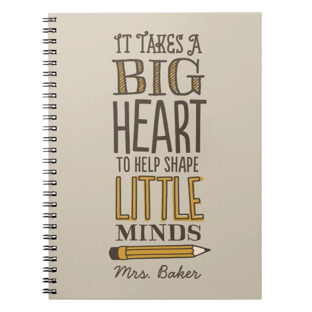 Teacher's Appreciation Notebook Custom Gift (Front)