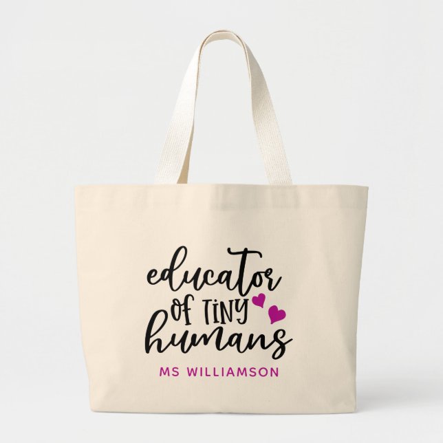 Teacher's Appreciation Personalized  Jumbo Tote  (Front)