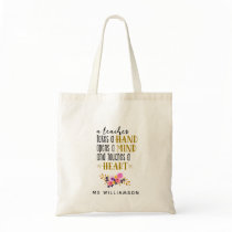 Teacher's Appreciation Personalized Tote Bag Gift Teacher's Appreciation Personalized Tote Bag Gift