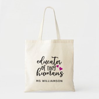 Teacher's Appreciation Personalized Tote Bag Gift | Zazzle