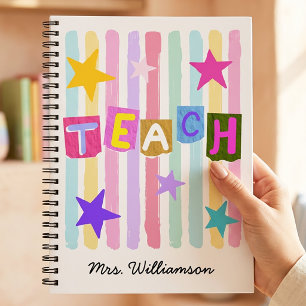 Teacher's Appreciation Teach Teacher Gift Modern Notebook