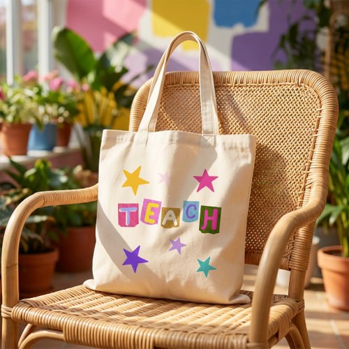 Teacher's Appreciation Teach Teacher Gift Modern Tote Bag