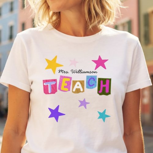 Teacher's Appreciation Teach Teacher Gift Modern Tri-Blend Shirt