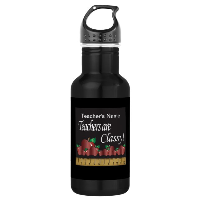 Teachers are Classy Stainless Steel Water Bottle (Front)