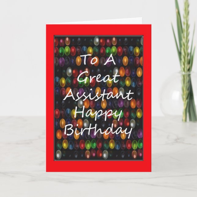 Teacher's Assistant Birthday Card (Front)