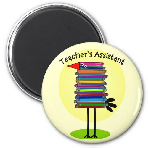 Teachers Assistant Book Bird Design Magnet