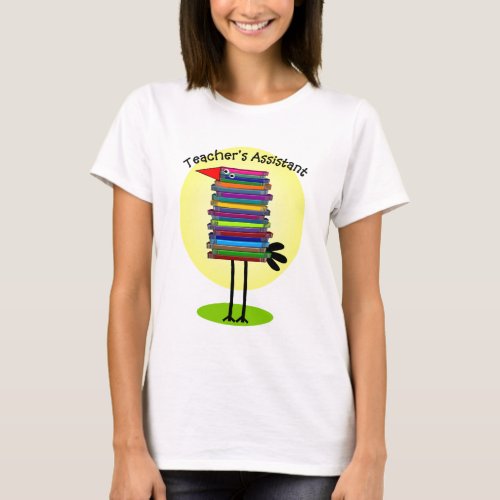 Teachers Assistant Book Bird Design T_Shirt