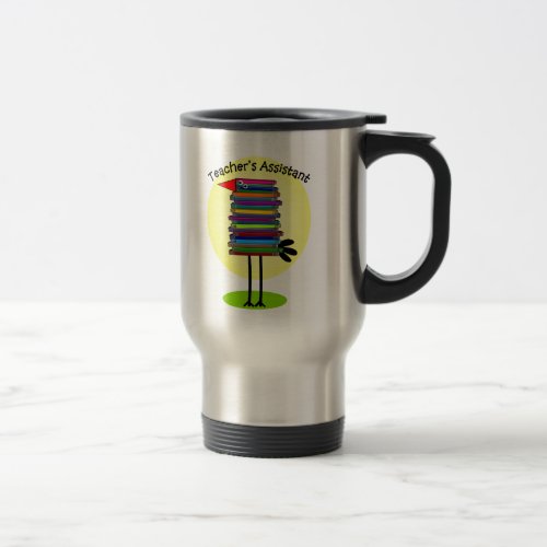 Teachers Assistant Book Bird Design Travel Mug