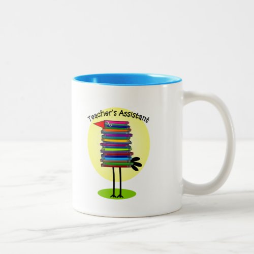 Teachers Assistant Book Bird Design Two_Tone Coffee Mug