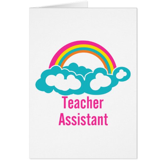 Teacher's Assistant Cloud Rainbow Cards (Front)