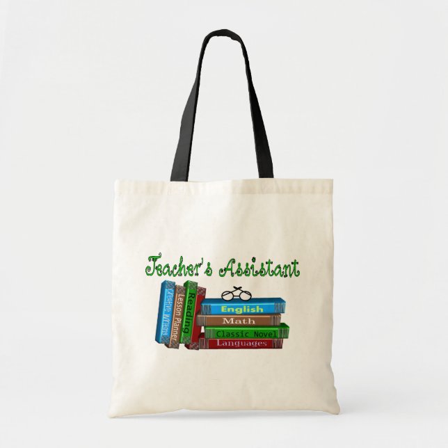 Teacher's Assistant Gifts "Stack of Books" Tote Bag (Front)