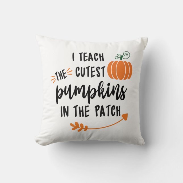 Teachers Autumn Throw Pillow  (Front)