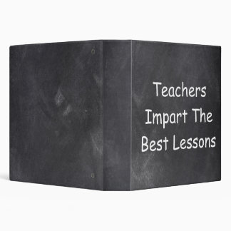 Teachers Best Lessons Chalkboard Design Gift Idea 3 Ring Binder
