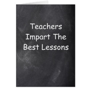 Teachers Best Lessons Teacher Chalkboard Design Cards