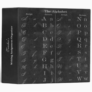 Teacher's Blackboard Alphabet Custom Organizer Binder
