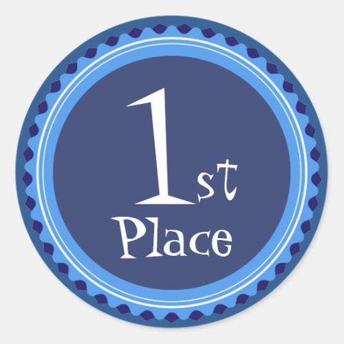 Teachers Blue First Place Award Stickers