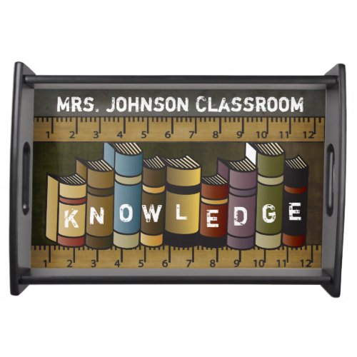 Teachers Books of Knowledge Serving Tray