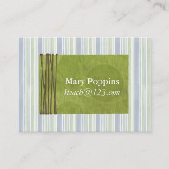 Teacher's Business Cards Template by Dmargie1029 at Zazzle