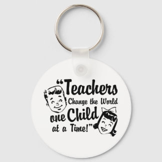 Teachers Change World Keychain