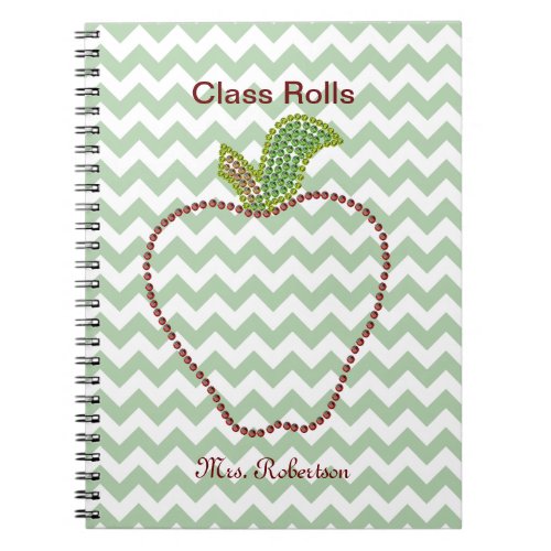 Teachers Chevron Apple Apple Notebook