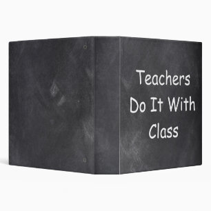 Teachers Class Chalkboard Design Gift Idea 3 Ring Binder