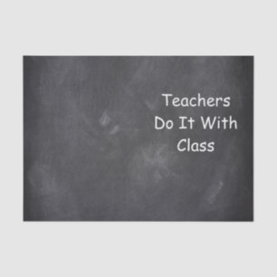 Teachers Class Chalkboard Design Gift Idea Tissue Paper
