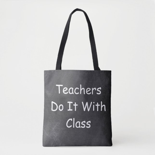 Teachers Class Chalkboard Design Gift Idea Tote Bag (Front)