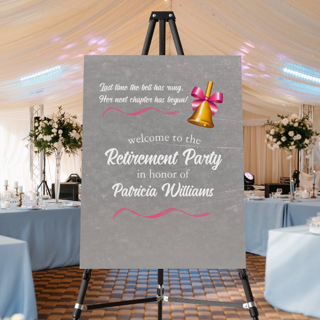 Teachers Classic School Bell Retirement Party Foam Board (Creator Uploaded)