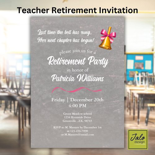Teachers Classic School Bell Retirement Party