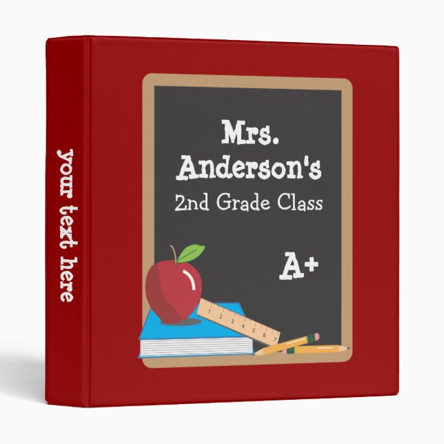 Teacher's Classroom Blackboard Binder (Front/Spine)