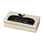 Teacher's Classroom Library Apple Silhouette Rubber Stamp Teacher's Classroom Library Apple Silhouette Rubber Stamp
