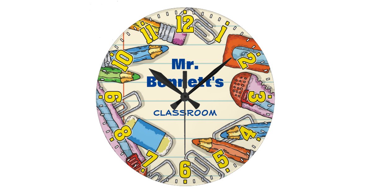 Teacher's Classroom Personalizable Clock