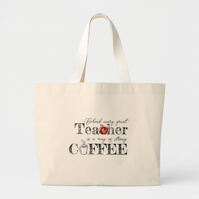 Teacher's Coffee Tote Bag (Front)