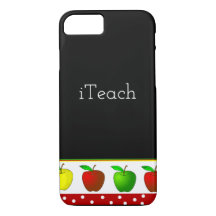 Teacher's Colorful Apples iPhone 8 Case