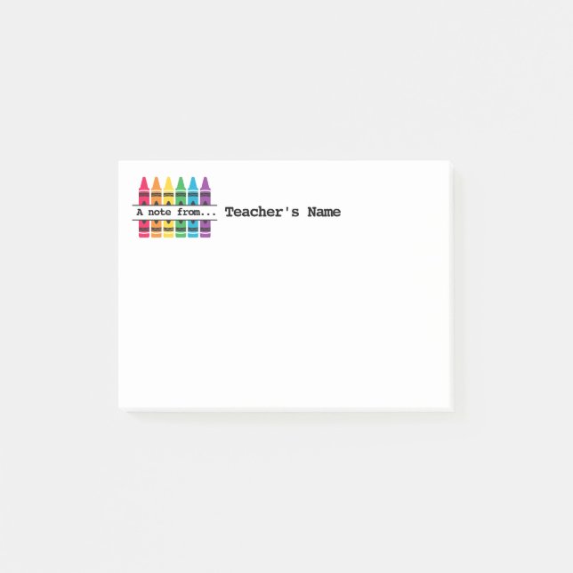 Teacher's Colorful Customized Note Pad (Front)