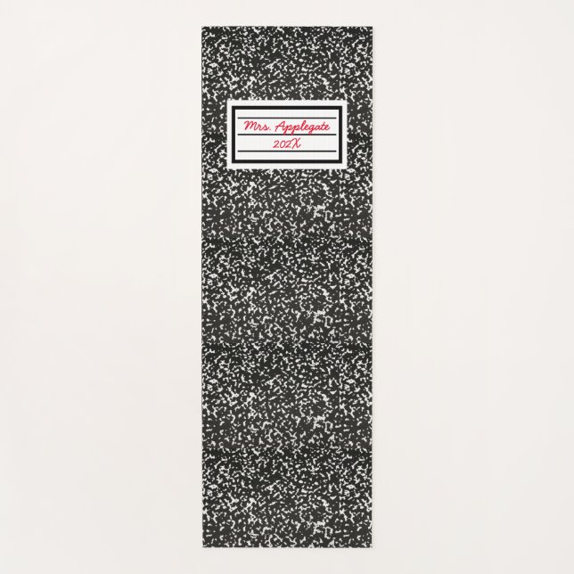 Teacher's Composition Notebook Yoga Mat (Front)