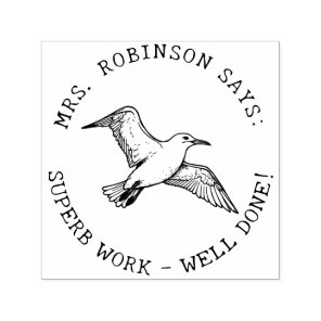 Teachers Create Your Own Albatross Superb Work Self-inking Stamp