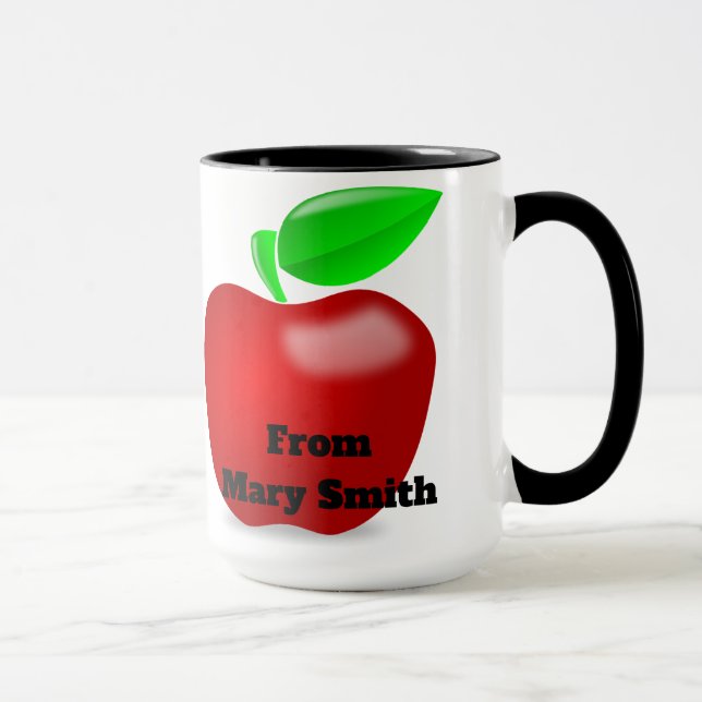 Teachers Custom Black 15 oz Mug 477 By ZAZZ_IT (Right)